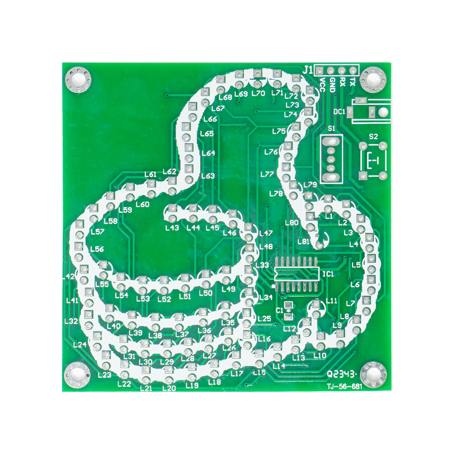 81LED拇指灯牌流水灯套件趣味单片机制作焊接练习电路板TJ-56-681,淘宝优惠券,粉丝福利购,淘宝优惠卷