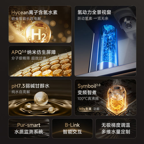碧云泉净水机n9水素直饮水机台式家用即热一体反渗透智能富氢水机 - 图0