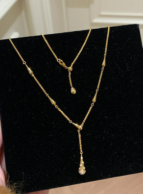 中古金色沙漏小蛮腰项链