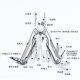 SQT Shun new product 2048A multi-function combination tool folding knife pliers outdoor equipment titanium alloy sheet handle
