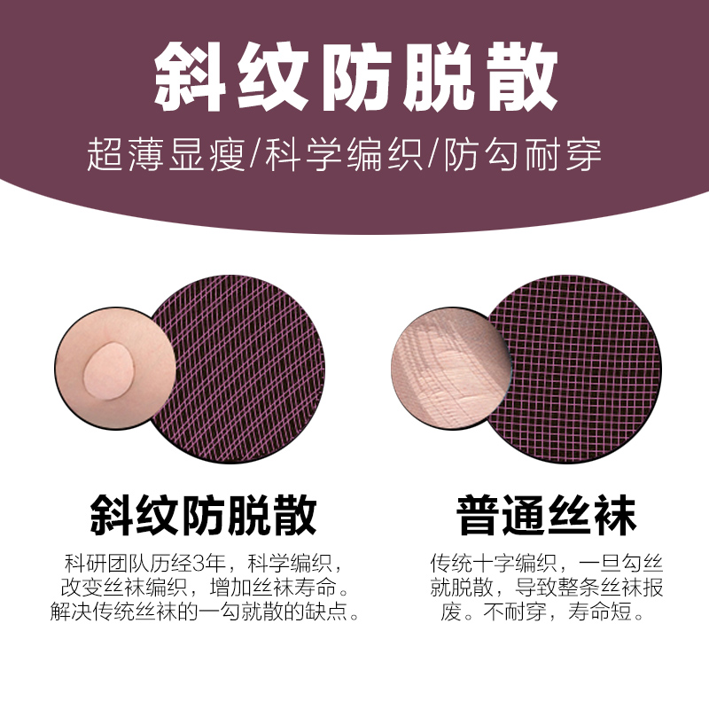bonas宝娜斯专卖店宝娜斯夏季超薄款T档丝袜斜纹连裤袜防勾丝黑肉色秋长筒打底袜子1