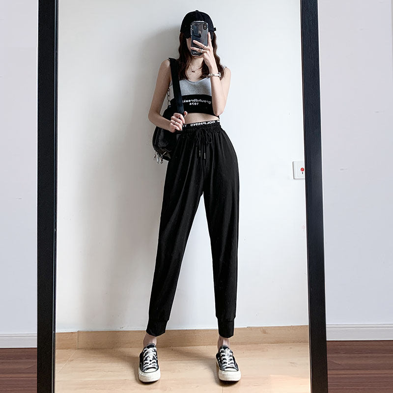 冰丝速干裤女裤夏季休闲九分运动裤 AGOCODE休闲裤