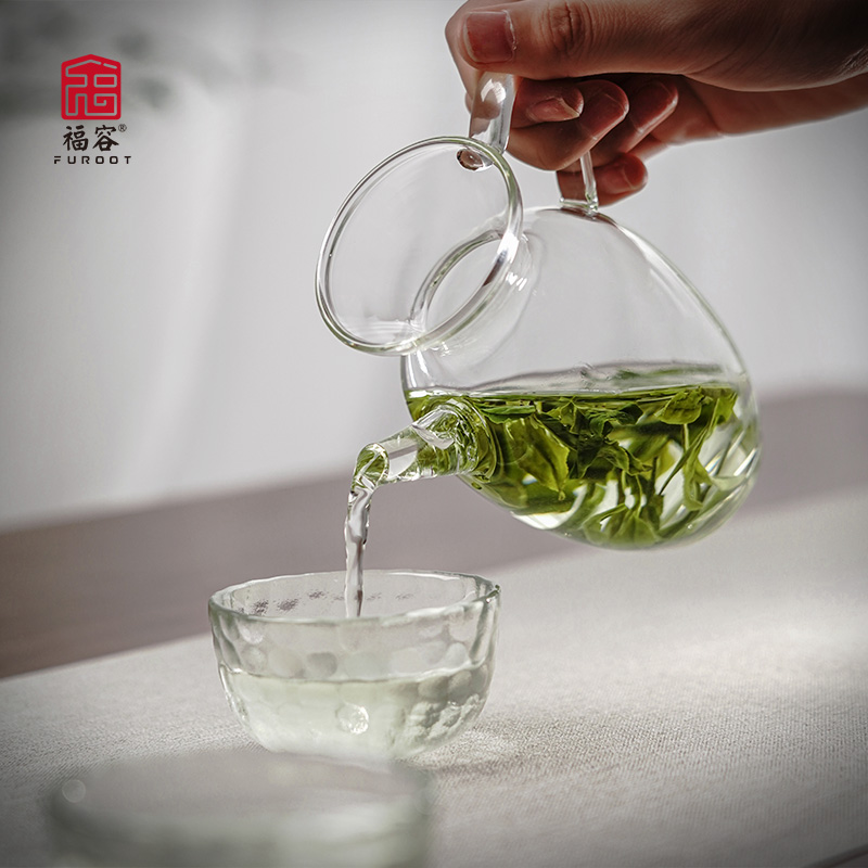 泡绿茶专用茶具仿宋玻璃壶透明加厚小青柑茶壶执壶泡茶器茶杯套装