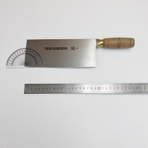 香港陈枝记木柄小片刀手工切菜刀不锈钢切片刀大片刀厨师刀斩切刀 - 图3