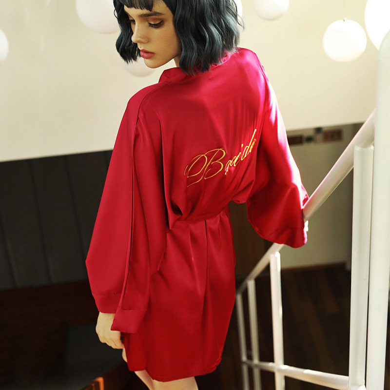 蜜愿睡袍女夏性感丝绸 蜜愿睡衣/家居服套装