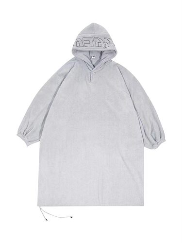秋冬日系加绒加厚家居服男女同款刺绣睡衣超大连帽卫衣女休闲简约 - 图3