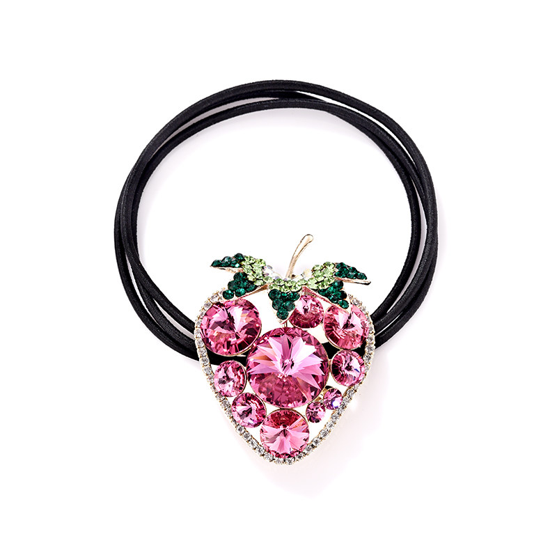 施华水晶高端定制草莓气质女橡皮筋 兰彩妮饰品发饰