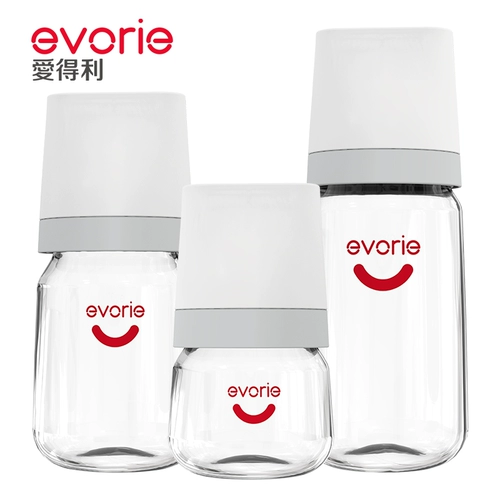 爱得利 Стеклянная бутылочка для кормления, защитная антиколиковая детская трубочка, 6 мес., 1-2-3 лет