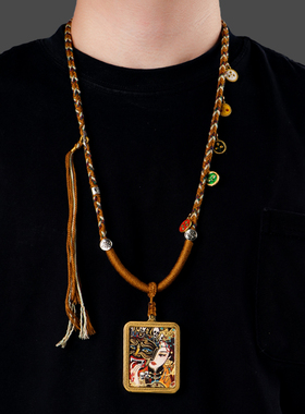 不掉色.双面.唐卡吊坠.送编织绳