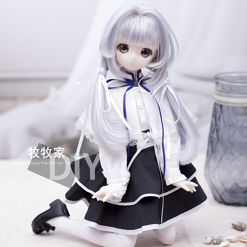 莉莉bjd VOLKS SD DDMDD 1/3 1/4蟑螂窝双马尾可爱少女假发假毛 - 图0