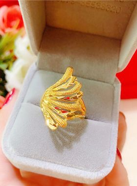 【今日大捡漏】开口可调节戒指新款凤凰羽戒指久