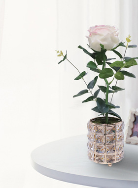 玫瑰花瓶灯民宿家居酒店桌面摆件装饰灯礼品床头氛围台灯小夜灯