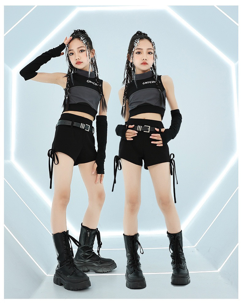 爵士舞高腰黑色短裤女童2024新款百搭弹力紧身打底热裤外穿休闲裤,淘宝优惠券,粉丝福利购,淘宝优惠卷