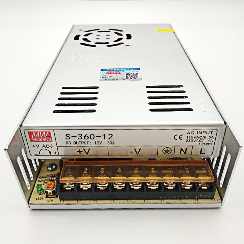 明纬360W开关电源 S-360-24 24V15A 12V30A 15V/18V/36V48V 60V6A - 图2