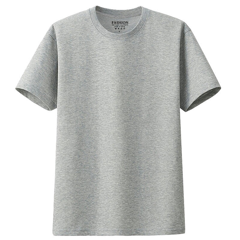 重磅短袖宽松大码日系男女百搭纯棉t恤夏季圆领百搭夏季纯色