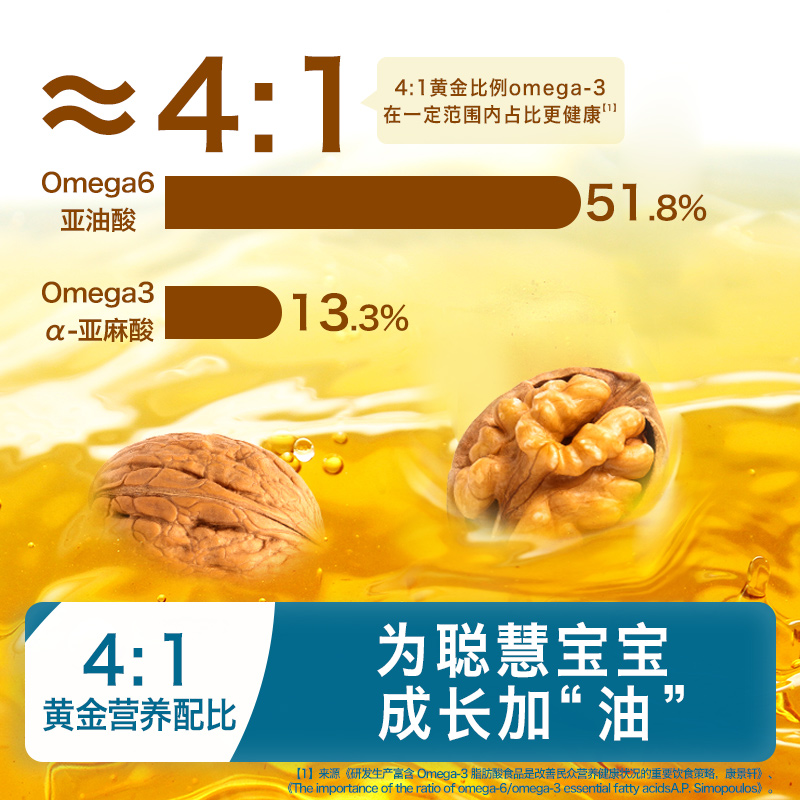 禾泱泱有机初榨特级核桃油婴儿辅食搭档 搭配用油 儿童宝宝食用油
