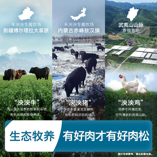 禾泱泱宝宝牛肉松儿童猪肉松 无添加白砂糖拌饭料 儿童辅食搭档 - 图3
