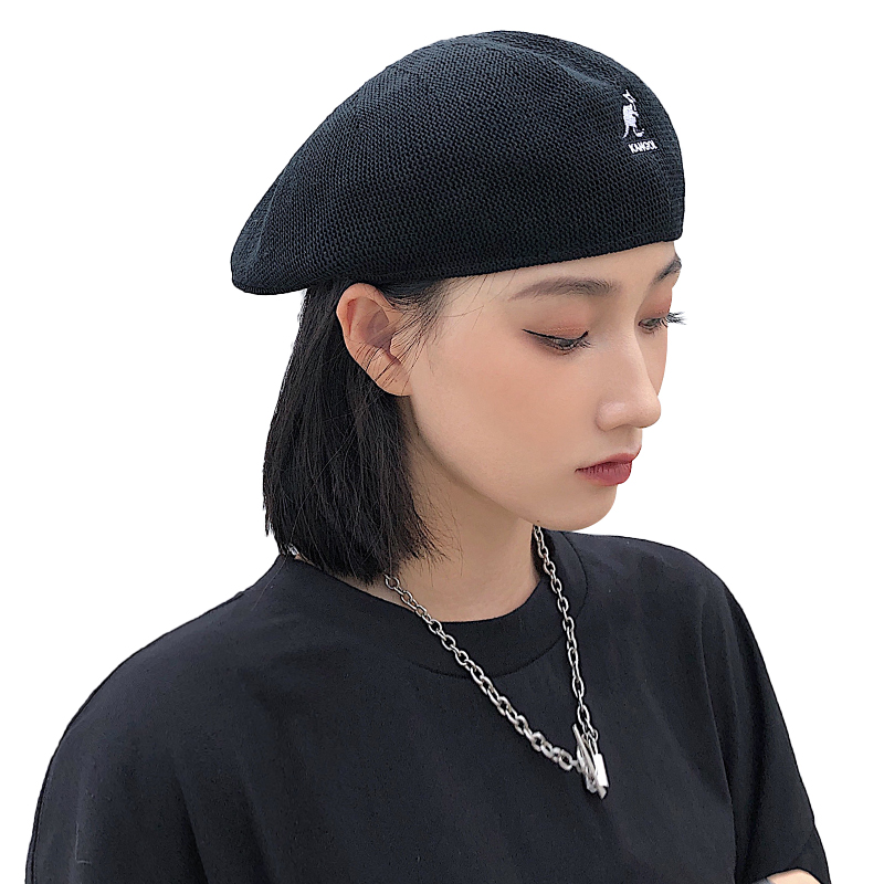 画蔻旗舰店英伦复古黑色反戴贝雷帽女韩版潮牌ins潮人男生秋季时尚帽子日系3