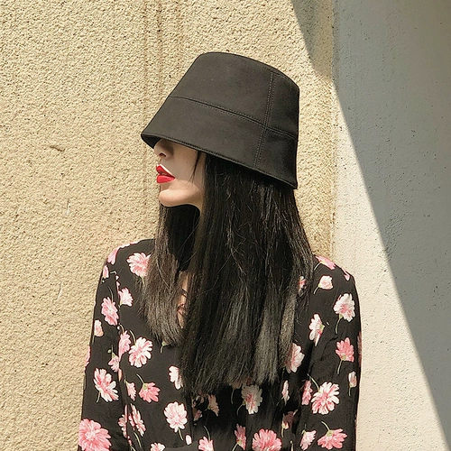 Абажур, ведро, японская черная универсальная шапка, в корейском стиле, подходит для весны и осени