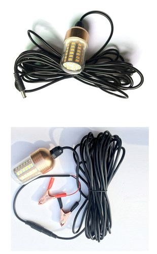 30W12V下水灯LED诱鱼灯户外夜钓银鱼翘嘴鱿鱼抄网集鱼黄光水下灯 - 图2