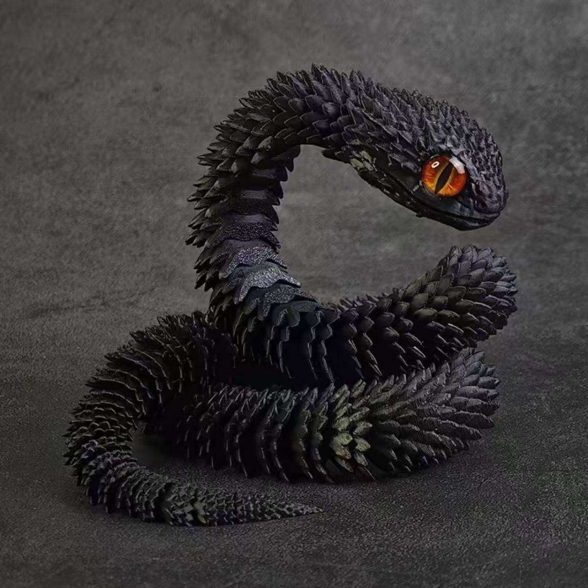 新款蝰蛇3d打印龙玩具模型全身关节可动立体真动物摆件儿童礼物,淘宝优惠券,粉丝福利购,淘宝优惠卷