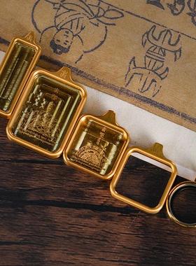 高档钛钢电镀嘎乌盒唐卡藏式