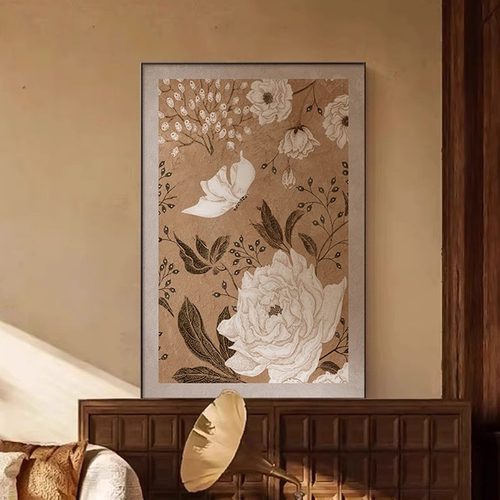 中古风客厅装饰画美式复古玄关墙挂画沙发落地画小众艺术卧室壁画 - 图2