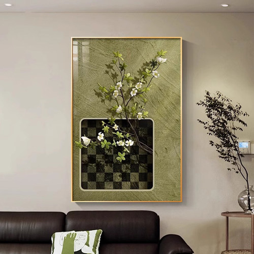 中古风客厅装饰画美式复古玄关墙挂画沙发落地画小众艺术卧室壁画 - 图1