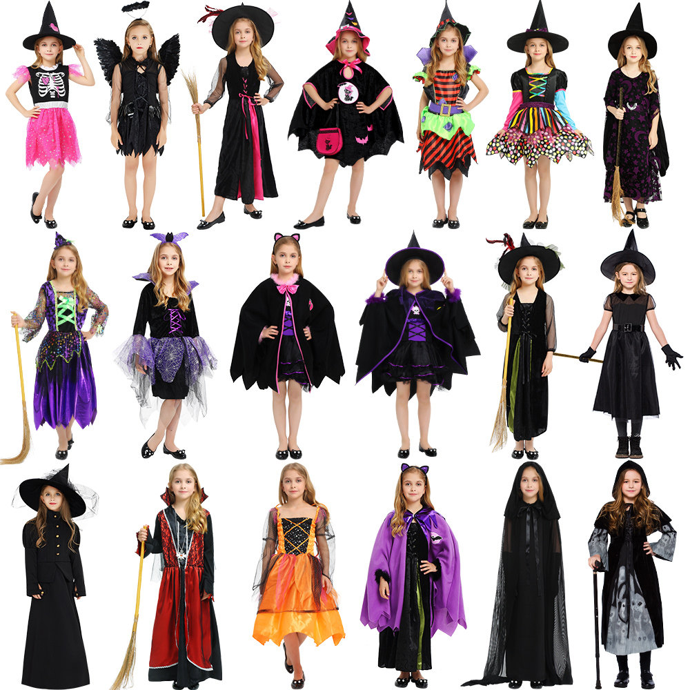 万圣节儿童服装女巫cos小巫婆披风 giftroom民族服装/舞台装