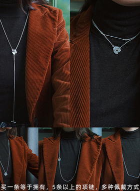 耳边铛铜镀白金松本惠奈项链