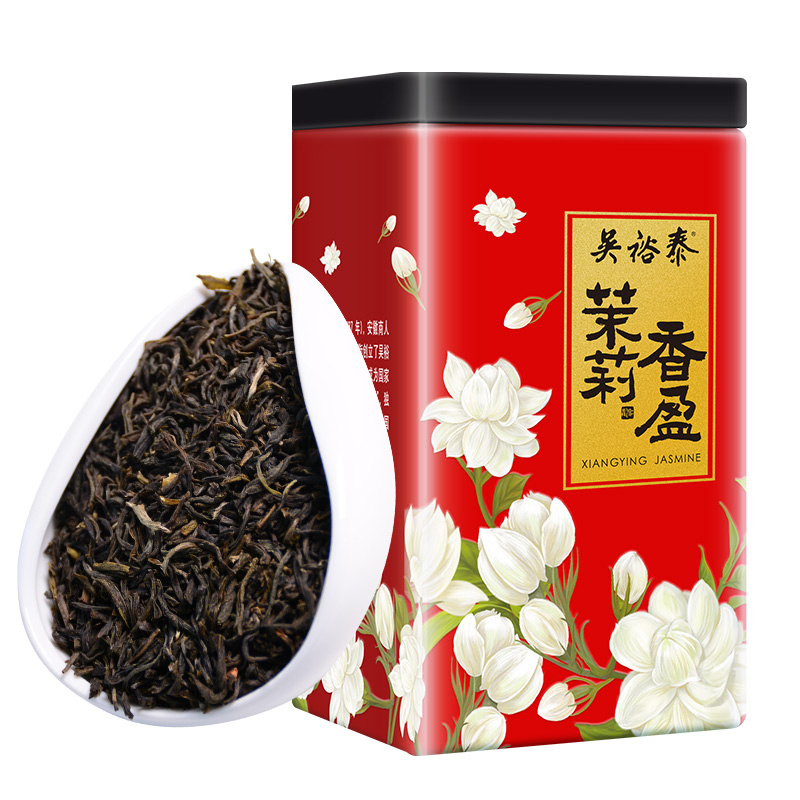 吴裕泰中华老字号茶叶茉莉花茶香盈浓香罐装老北京花茶180g*2冷泡,淘宝优惠券,粉丝福利购,淘宝优惠卷