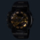 Casio boys watch new black gold steel cannon