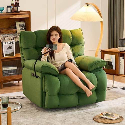 太空头等舱电动单人懒人沙发客厅智能可躺多功能按摩云朵沙发摇椅 - 图0