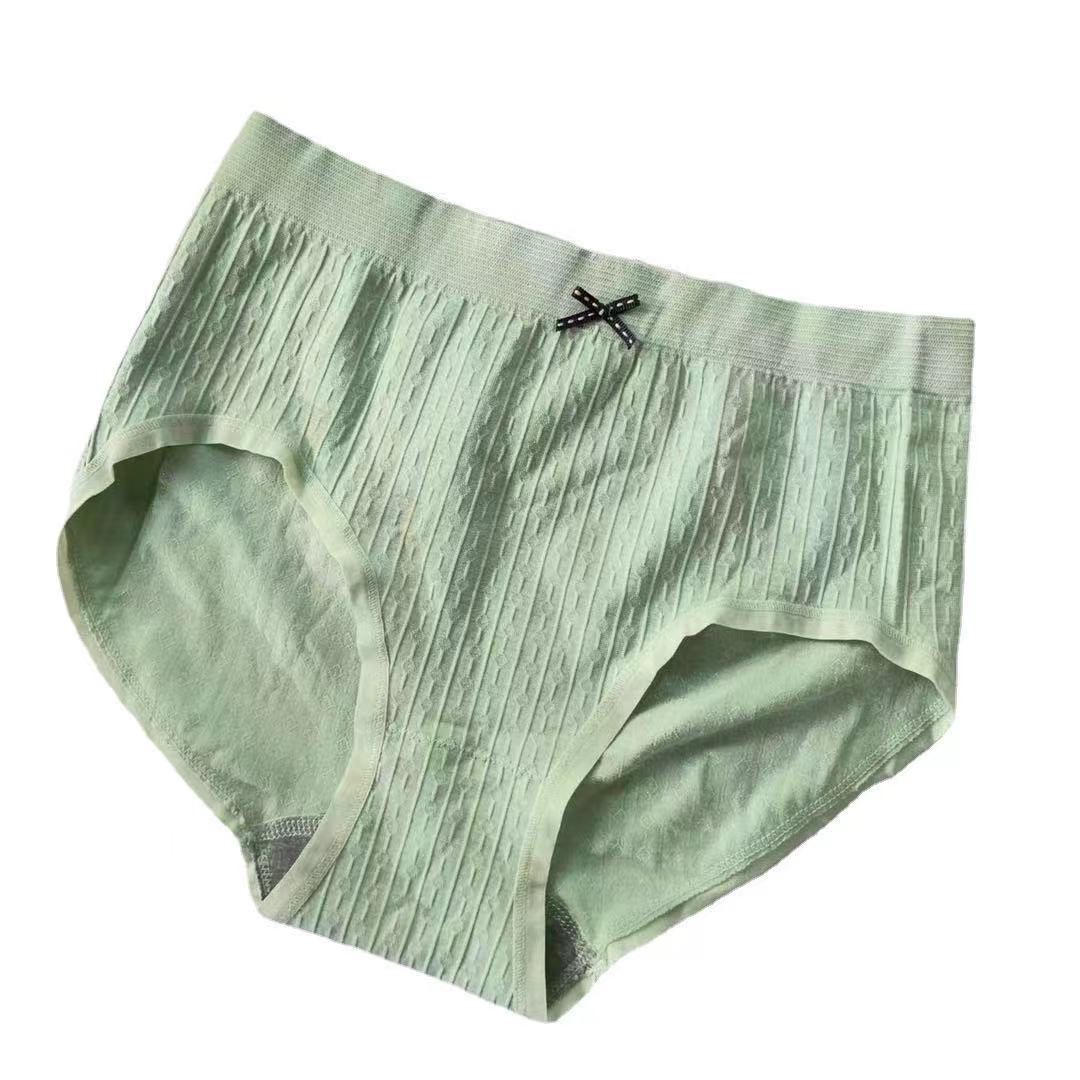 盒装优品石墨烯吸汗女士内衣内裤蝴蝶结中腰纯棉裆透气三角裤 - 图3