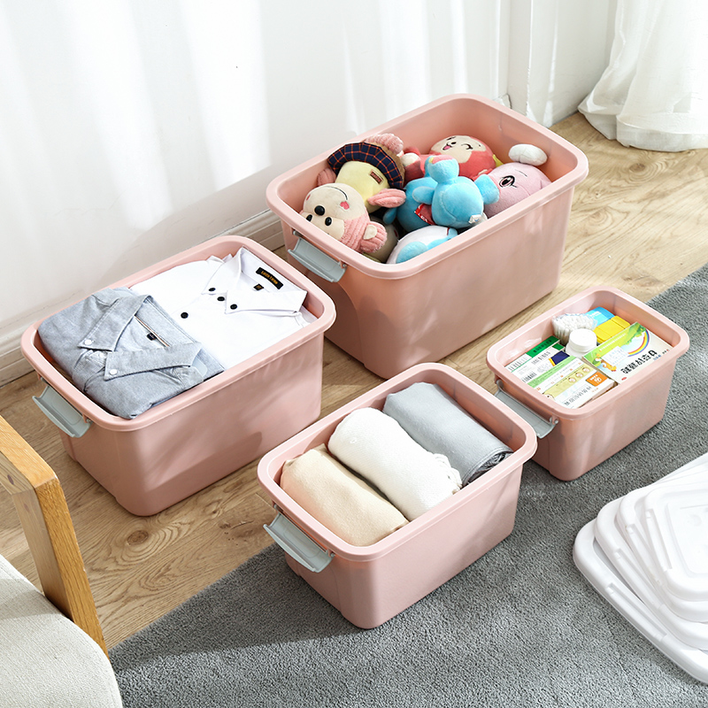 收纳箱塑料特大号小号整理箱衣服玩具透明收纳盒家用杂物储物箱子 - 图2
