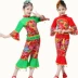 Cô gái sequin trang phục trẻ em lễ hội quốc gia Cô gái Yangko biểu diễn quần áo hoa đông bắc vải khiêu vũ phong cách mới - Trang phục