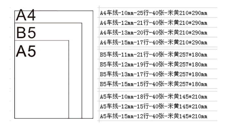 A4/B5/A5宽行距10/11/12/15mm牛皮封面软抄车线本16K学生课堂23k - 图1