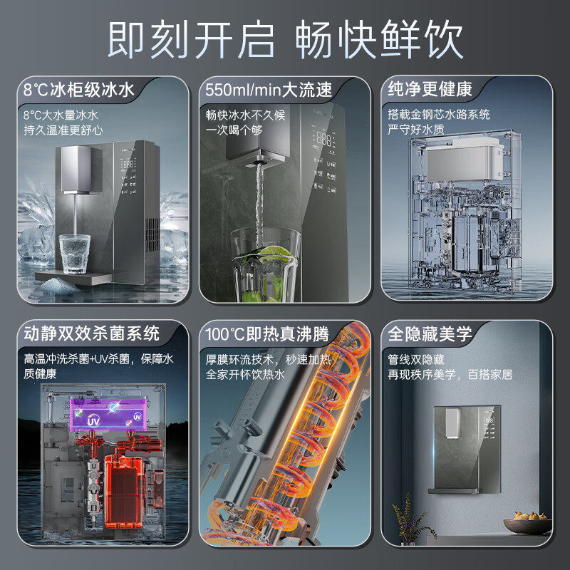 卡萨帝金钢芯冷热管线机加热一体新品厨房壁挂净水器家用YG1U1,淘宝优惠券,粉丝福利购,淘宝优惠卷