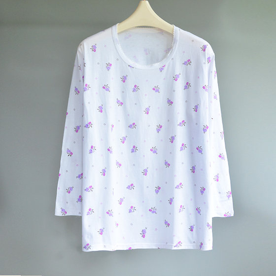 Pure cotton long sleeve pajama top thin cotton