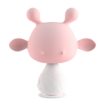 出牙期小蘑菇摇铃牙胶硅胶磨牙棒