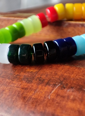 雪巴琉璃隔片垫片直切隔珠算盘珠散珠diy串珠手链手串项链饰品配