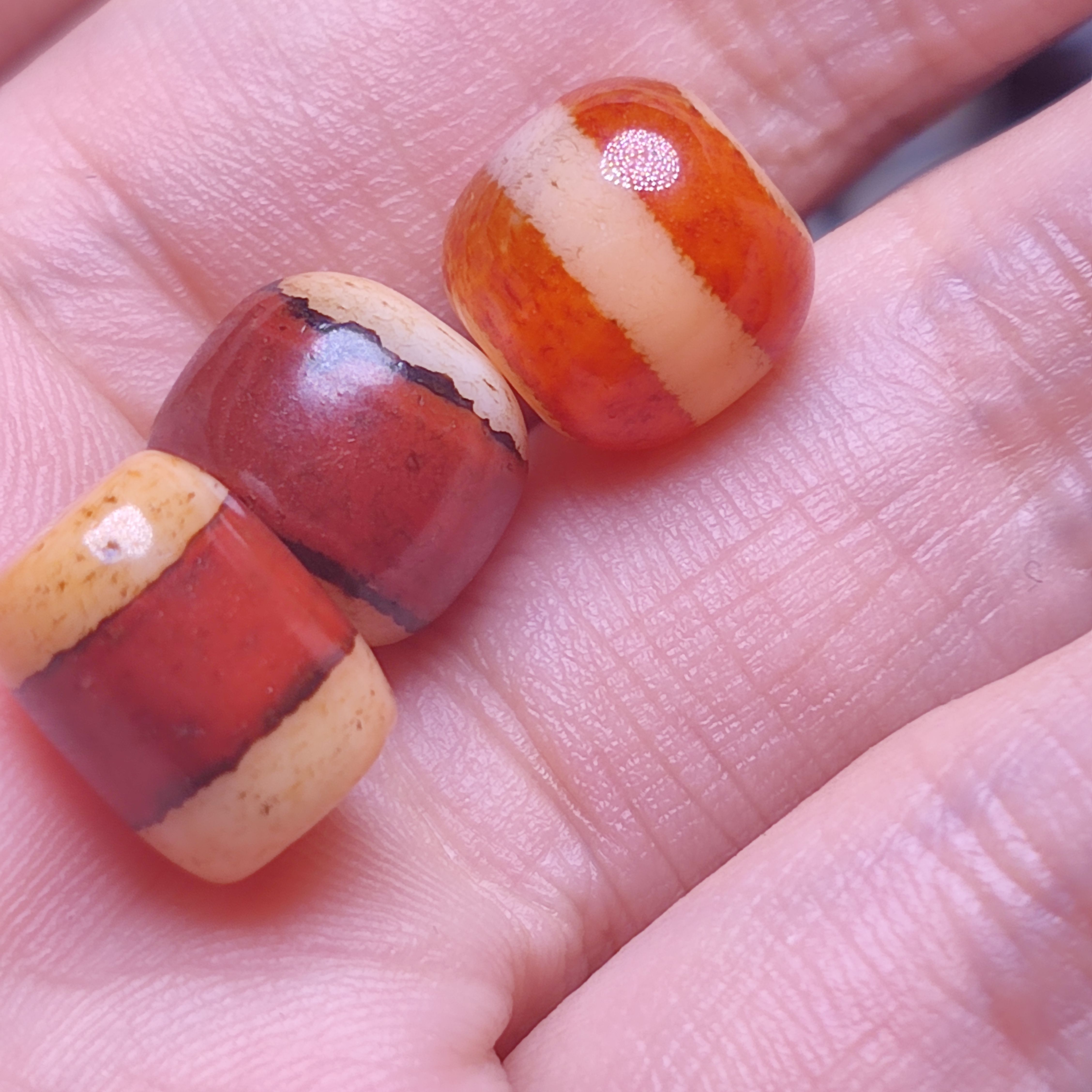 台工红肉一线药师玛瑙老型桶珠腰珠鼓珠手工散珠diy配饰配珠 - 图2