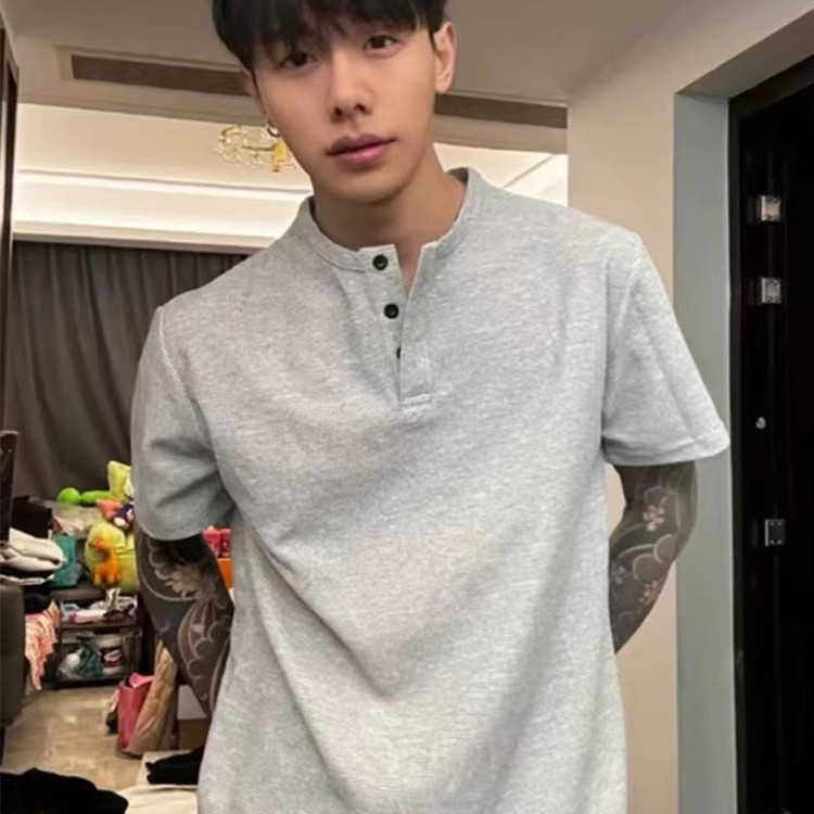 cleanfit亨利领短袖T恤男款夏季潮牌美式重磅痞帅百搭半截袖上衣,淘宝优惠券,粉丝福利购,淘宝优惠卷