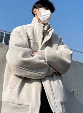cleanfit夹克假两件潮牌痞帅立领