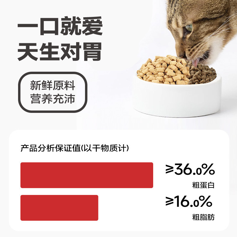 爱堡仕猫粮猫零食鲜肉冻干生骨肉全价猫咪主粮无谷营养幼猫成猫粮