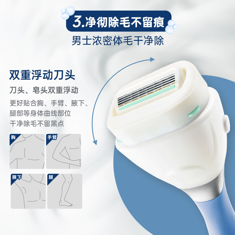 Schick/舒适大皂头刮腋毛大面积手动刮刀男士剃毛刀