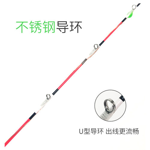 LED筏竿竿稍全半钛合金杆梢电子夜光发光阀竿伐竿配节尾稍尖筏钓 - 图2