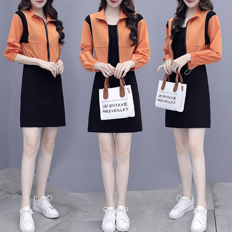 早秋小外套吊带套装秋装新款连衣裙 以魅连衣裙