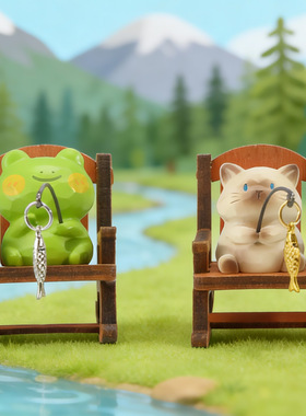 FOFO卡通动物摇椅桌面摆件