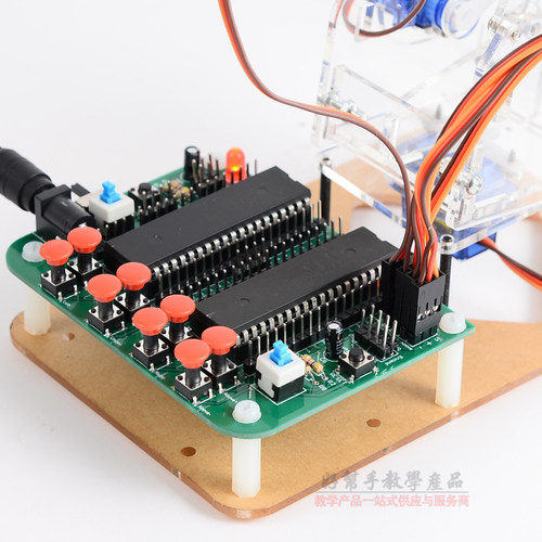 机械手臂STC90C52单片机电子diy制作散件开源创客学习套件亚克力 - 图2